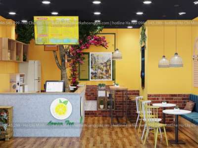 Thiết kế tiệm trà chanh Lemon Tea